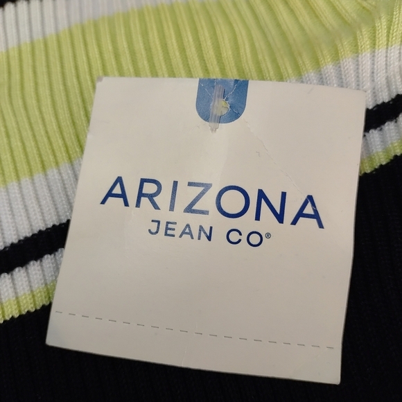 Arizona Jean Co Sweater Dress Women's Black 1/4 Zipper Stretch Comfy Size S NWT - Picture 7 of 7